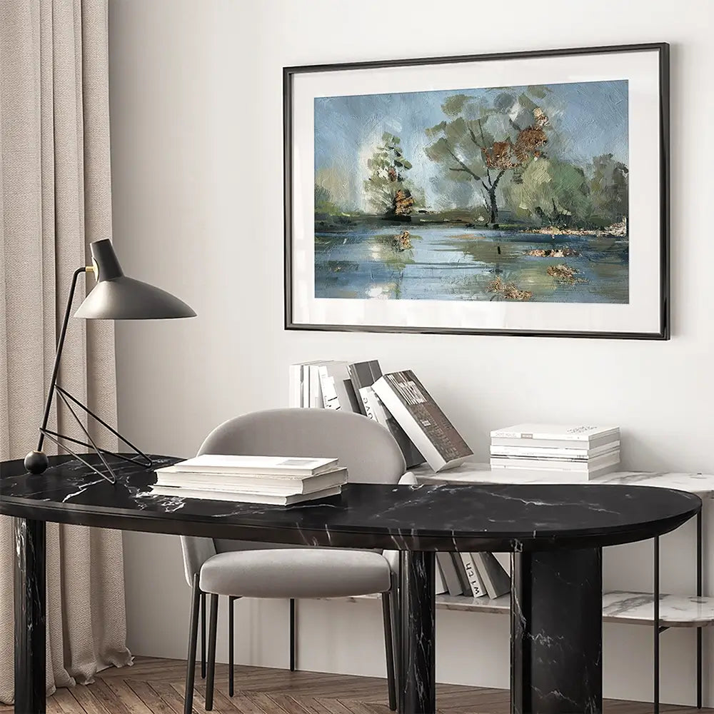 River Landscape Framed Art Print River Landscape Framed Art Print wall art product Svetlana Aleynikova
