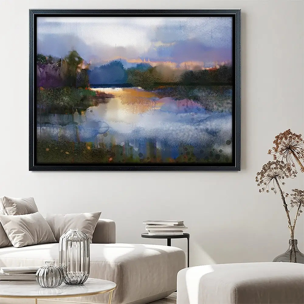River View Scene Canvas Print River View Scene Canvas Print wall art product Art Print Shop