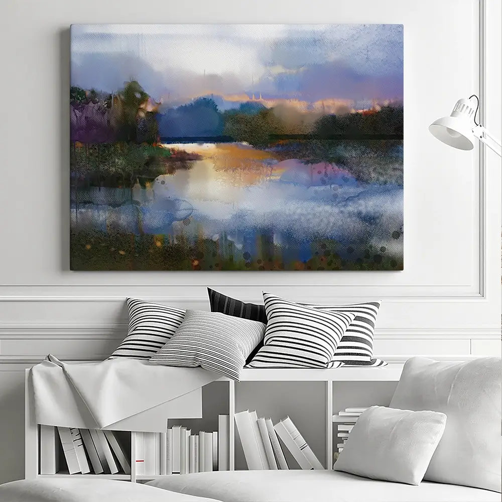 River View Scene Canvas Print River View Scene Canvas Print wall art product Art Print Shop