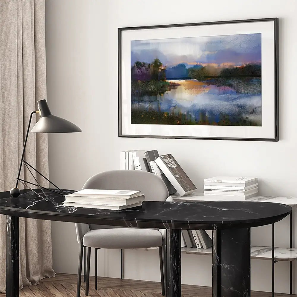 River View Scene Framed Art Print River View Scene Framed Art Print wall art product Art Print Shop