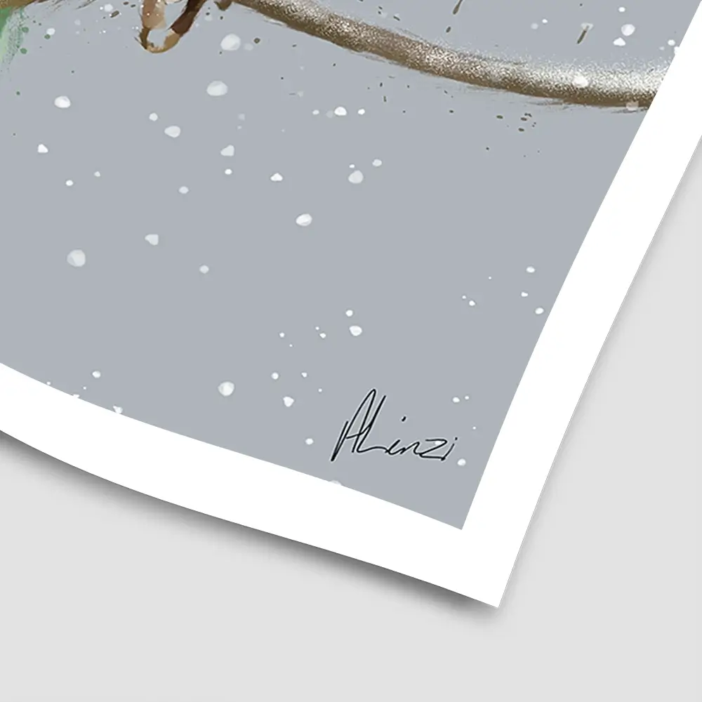 Robin In The Snow Square Art Print Robin In The Snow Square Art Print wall art product Aimee Linzi
