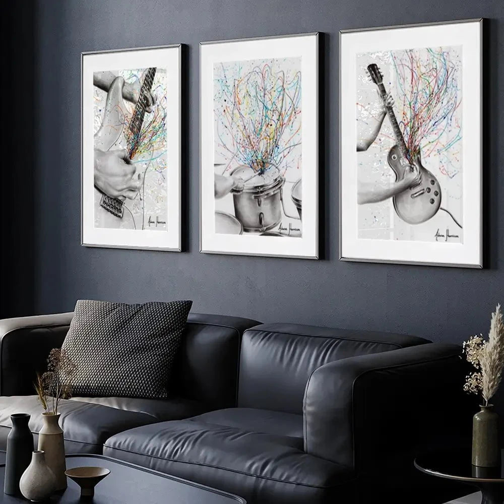 Rock And Roll Framed Art Print Trio Rock And Roll Framed Art Print Trio wall art product Ashvin Harrison