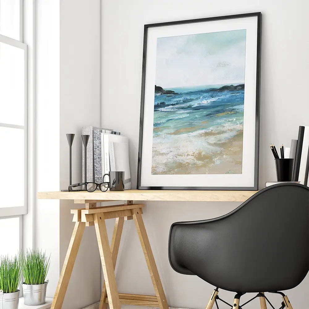 Rocky Inlet Beach Framed Art Print Rocky Inlet Beach Framed Art Print wall art product Carol Robinson