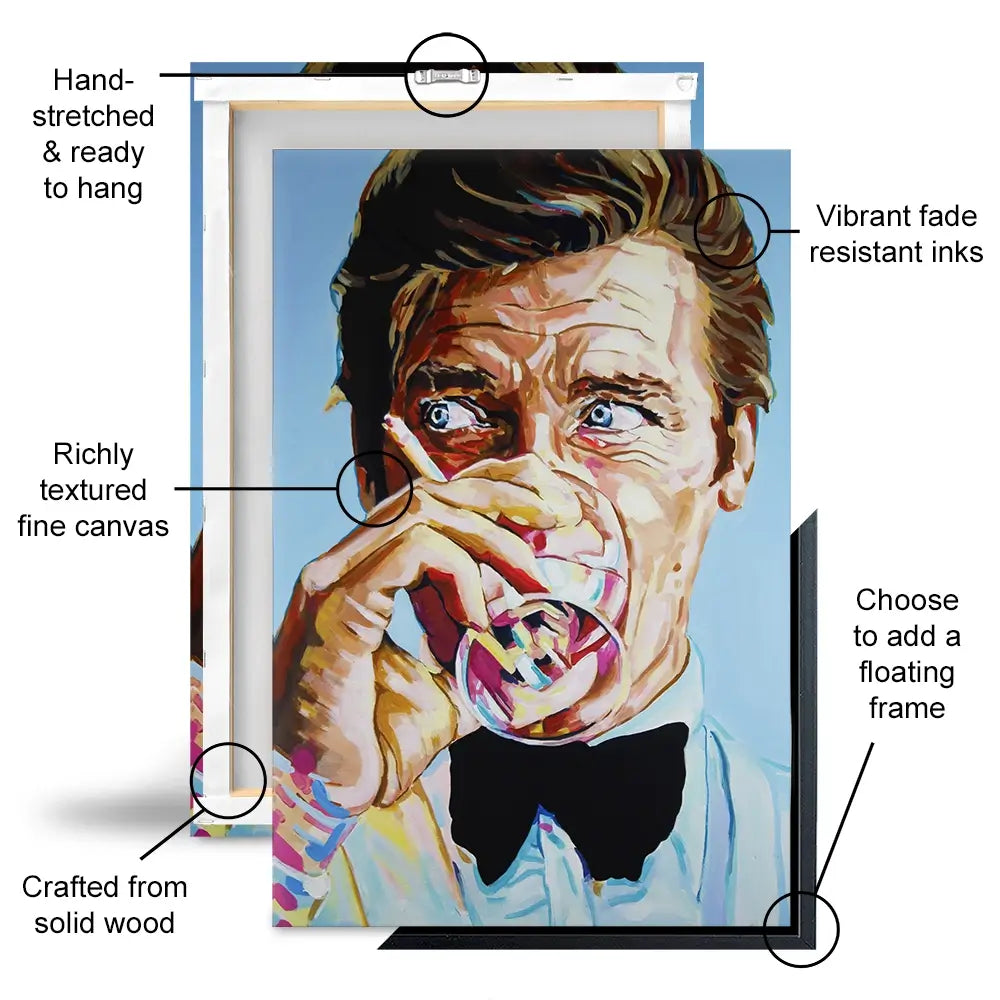Roger Moore Canvas Print Roger Moore Canvas Print wall art product Juliet Stockton