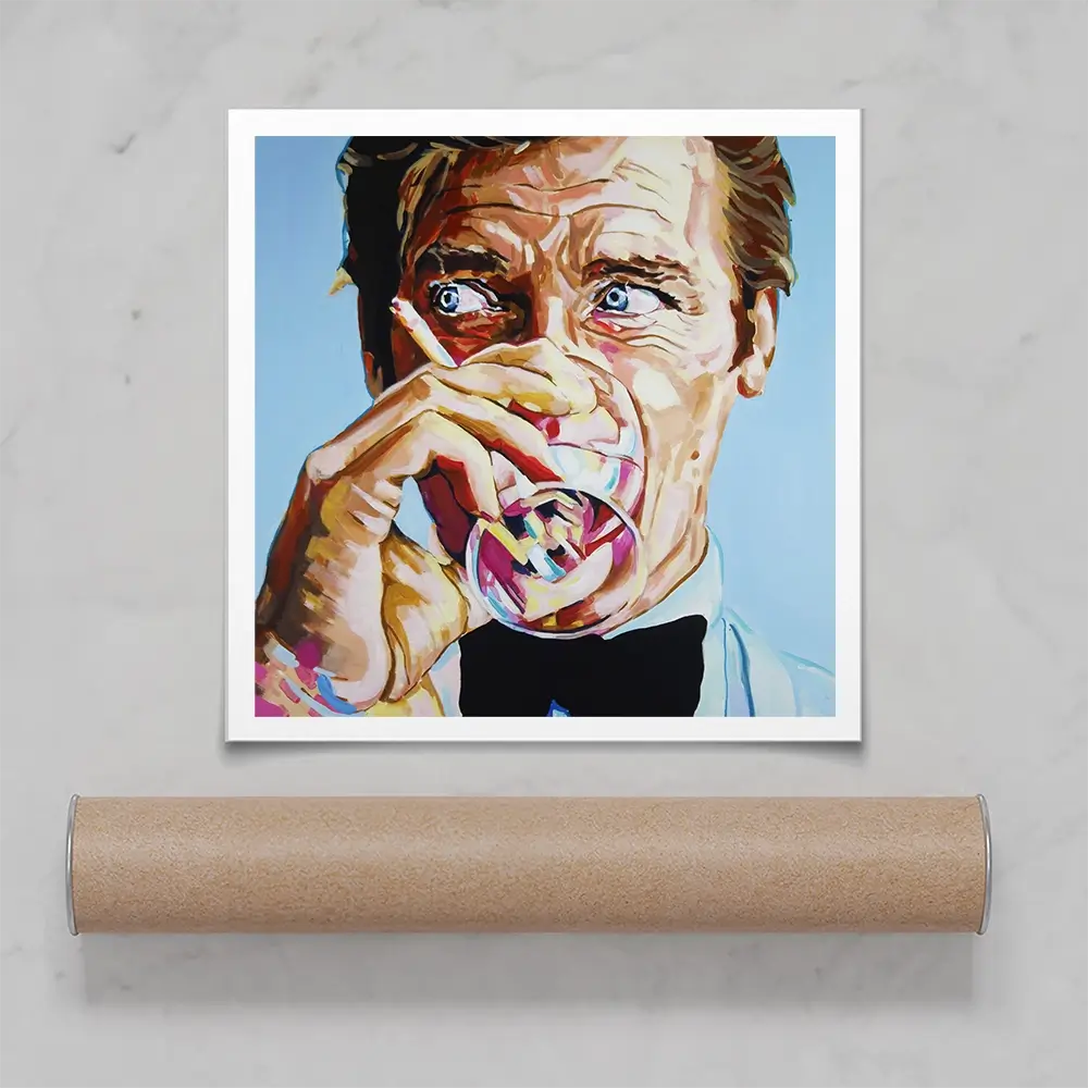 Roger Moore Square Art Print Roger Moore Square Art Print wall art product Juliet Stockton