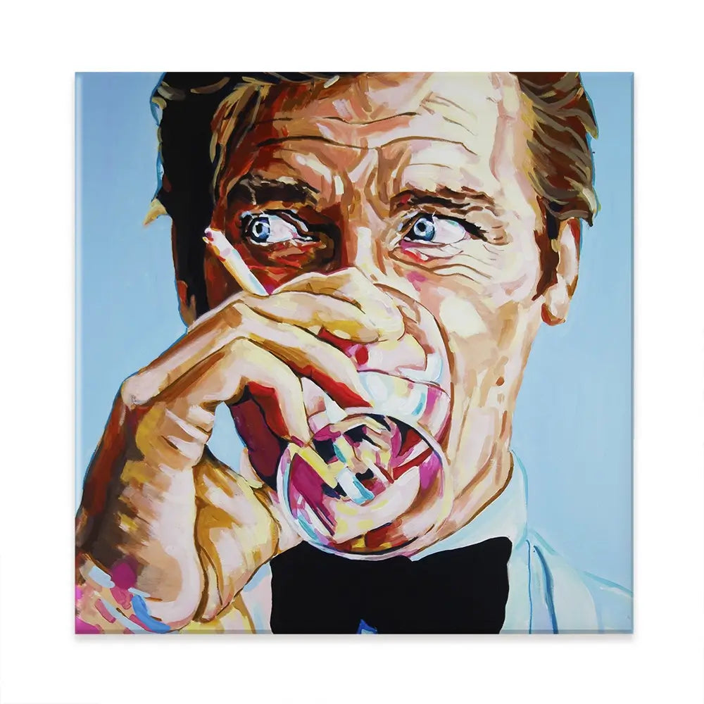 Roger Moore Square Canvas Print Roger Moore Square Canvas Print wall art product Juliet Stockton