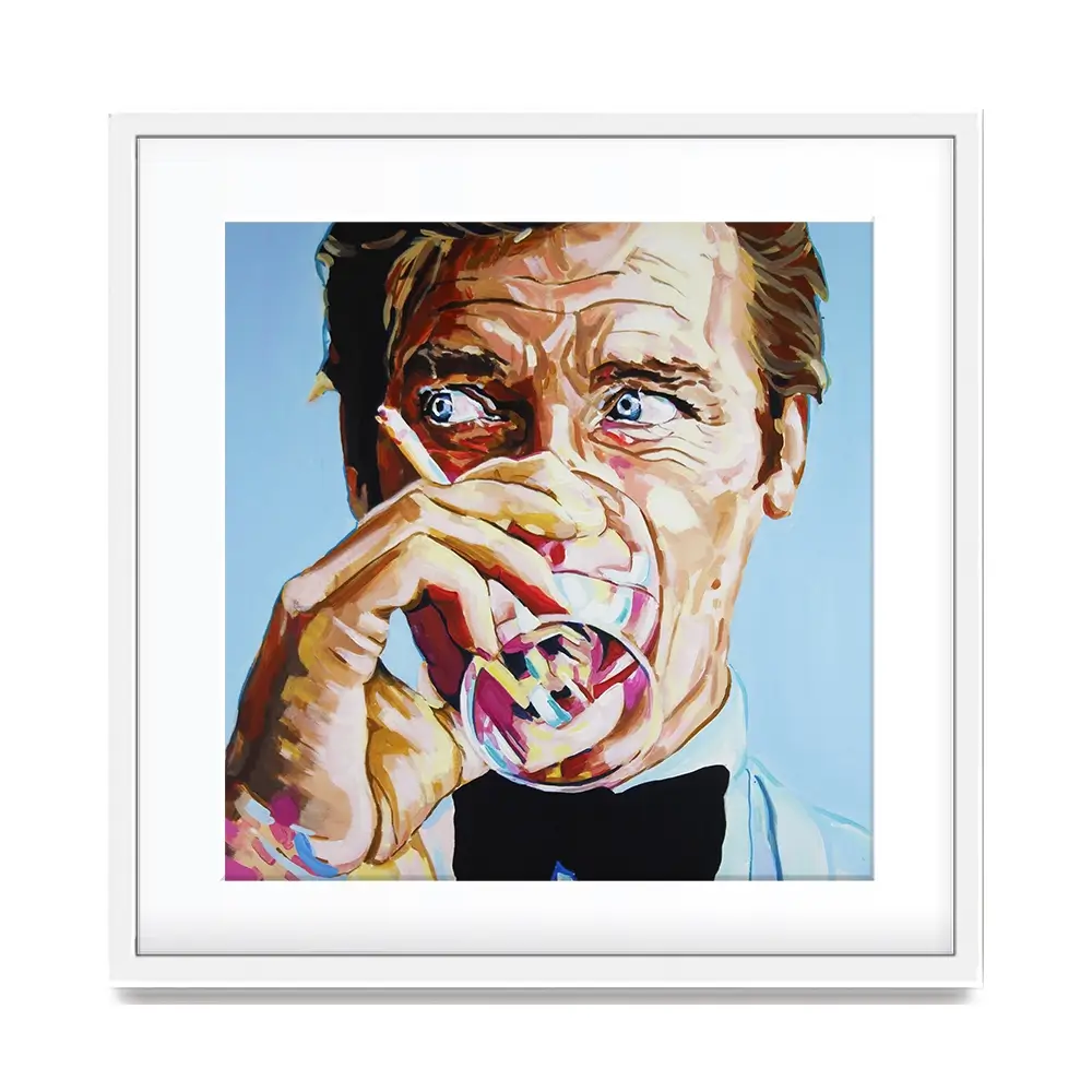 Roger Moore Square Framed Art Print Roger Moore Square Framed Art Print wall art product Juliet Stockton