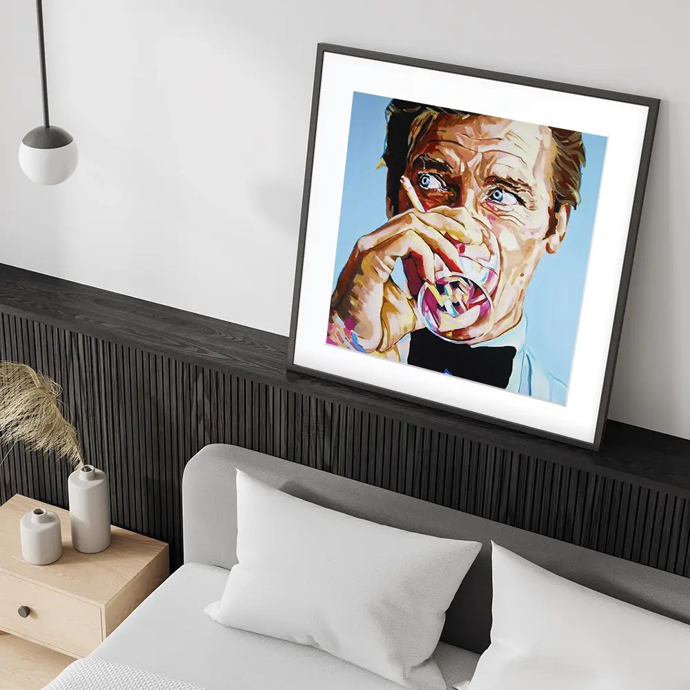 Roger Moore Square Framed Art Print Roger Moore Square Framed Art Print wall art product Juliet Stockton