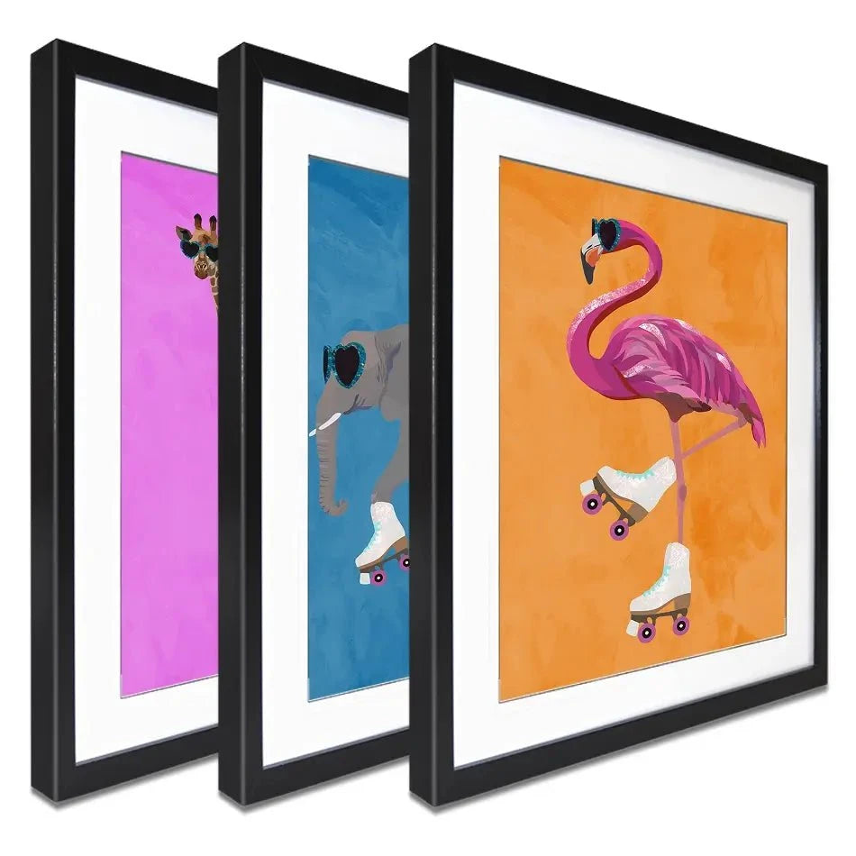 Rollerskating Crew Framed Art Print Trio Rollerskating Crew Framed Art Print Trio wall art product Sarah Manovski
