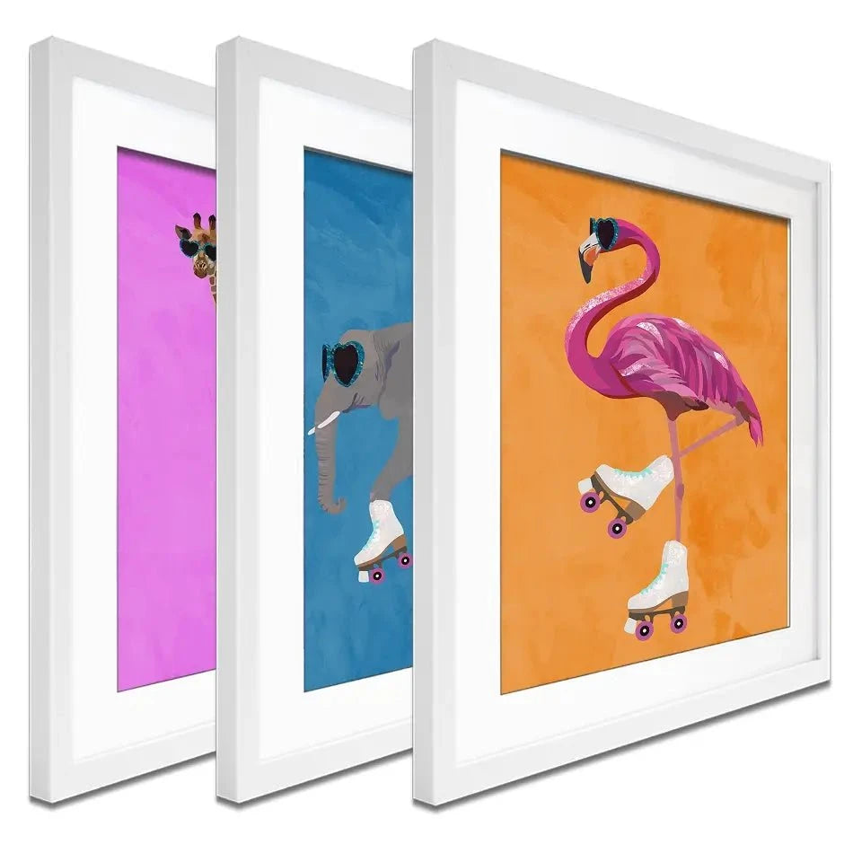 Rollerskating Crew Framed Art Print Trio Rollerskating Crew Framed Art Print Trio wall art product Sarah Manovski