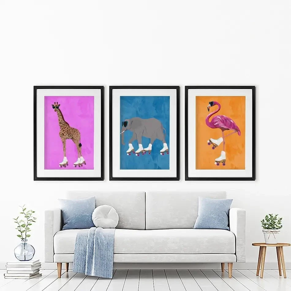 Rollerskating Crew Framed Art Print Trio Rollerskating Crew Framed Art Print Trio wall art product Sarah Manovski