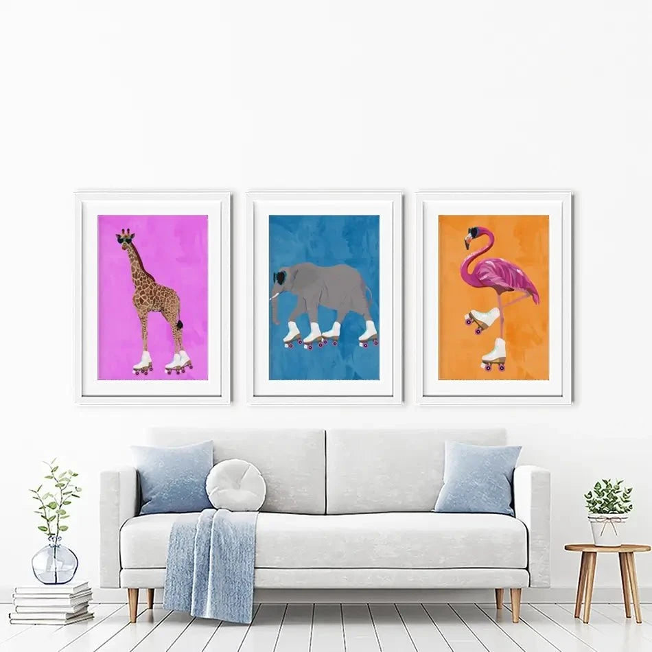 Rollerskating Crew Framed Art Print Trio Rollerskating Crew Framed Art Print Trio wall art product Sarah Manovski