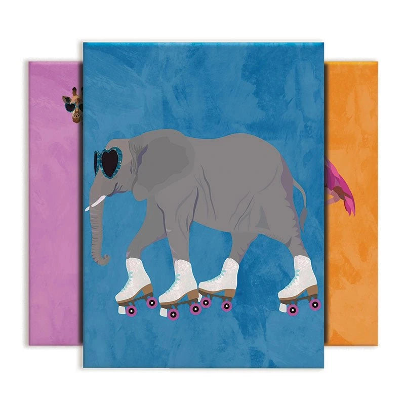 Rollerskating Crew Trio Canvas Print Rollerskating Crew Trio Canvas Print wall art product Sarah Manovski