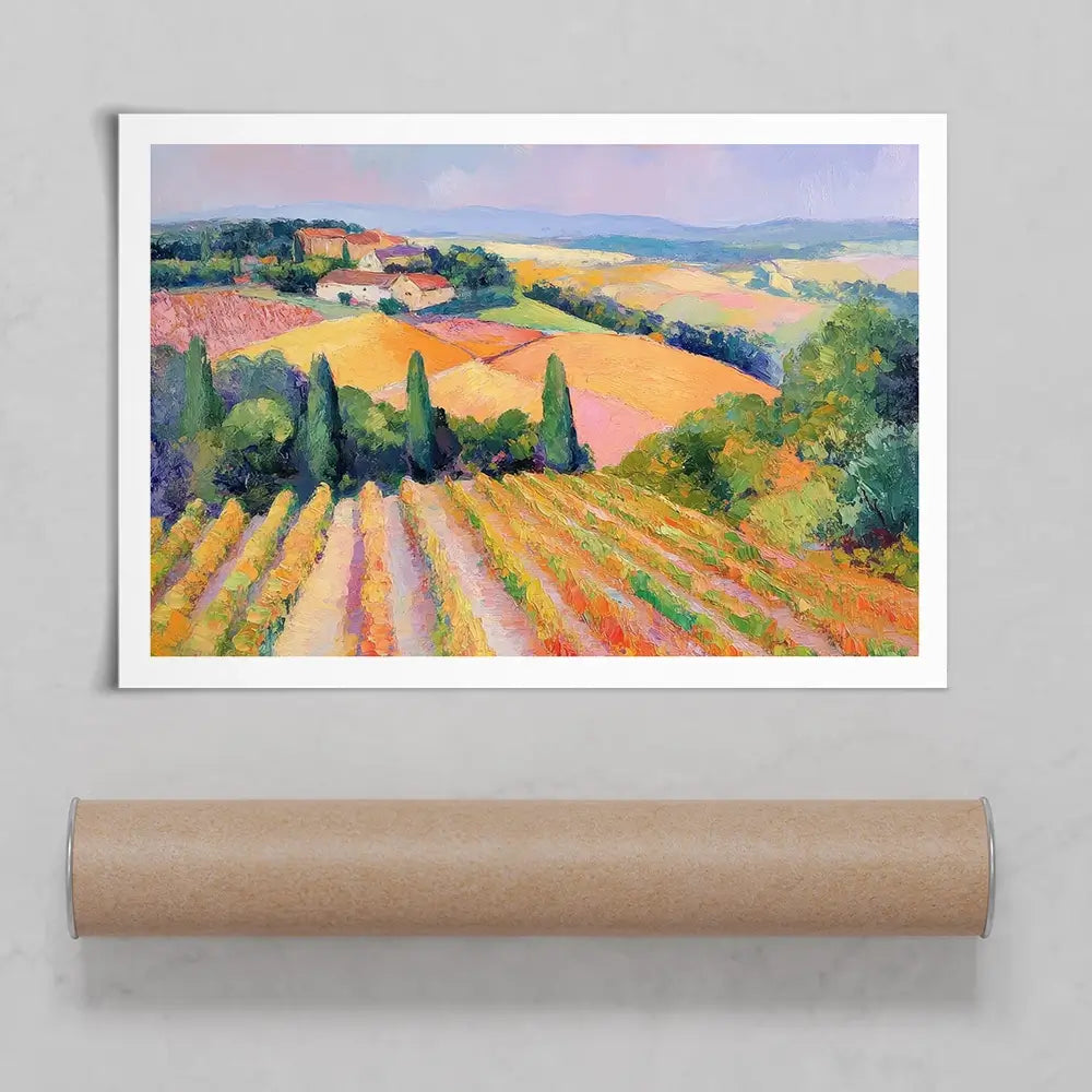 Rolling Vineyards Art Print Rolling Vineyards Art Print wall art product Tanya Ocean
