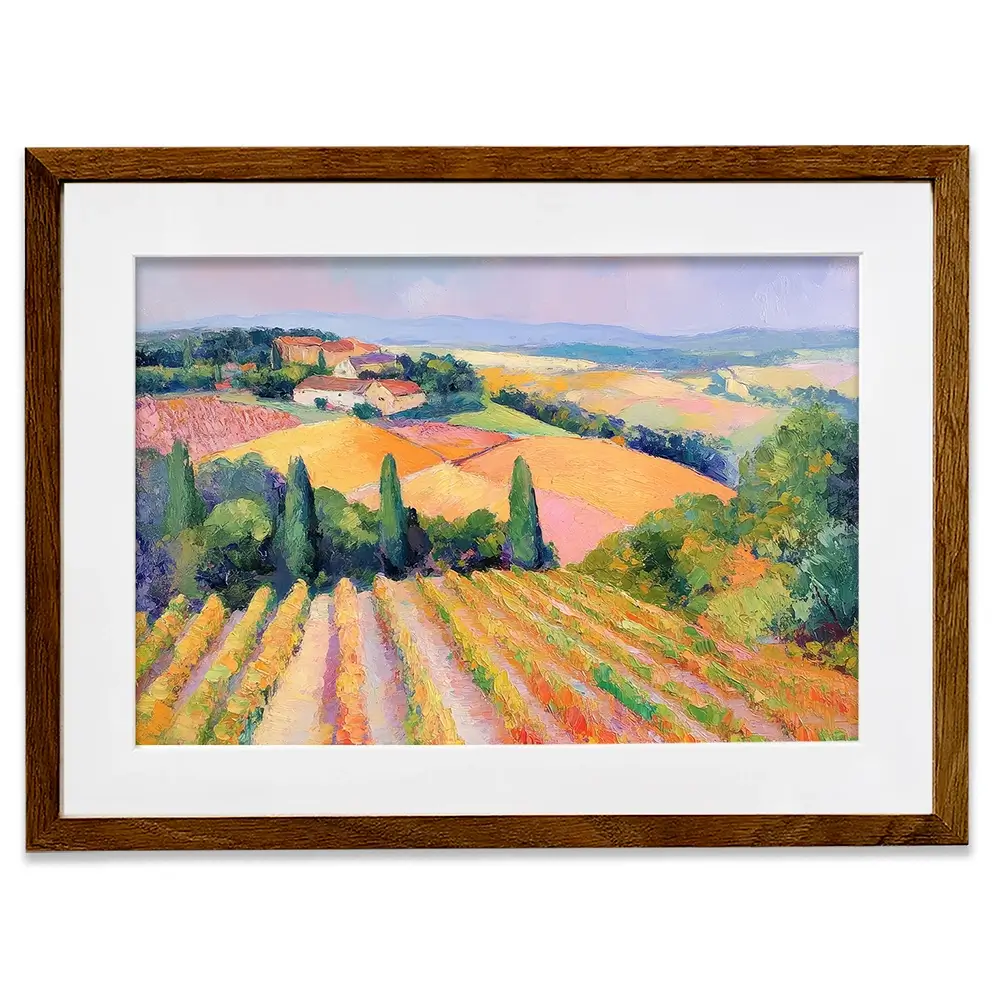 Rolling Vineyards Framed Art Print Rolling Vineyards Framed Art Print wall art product Tanya Ocean