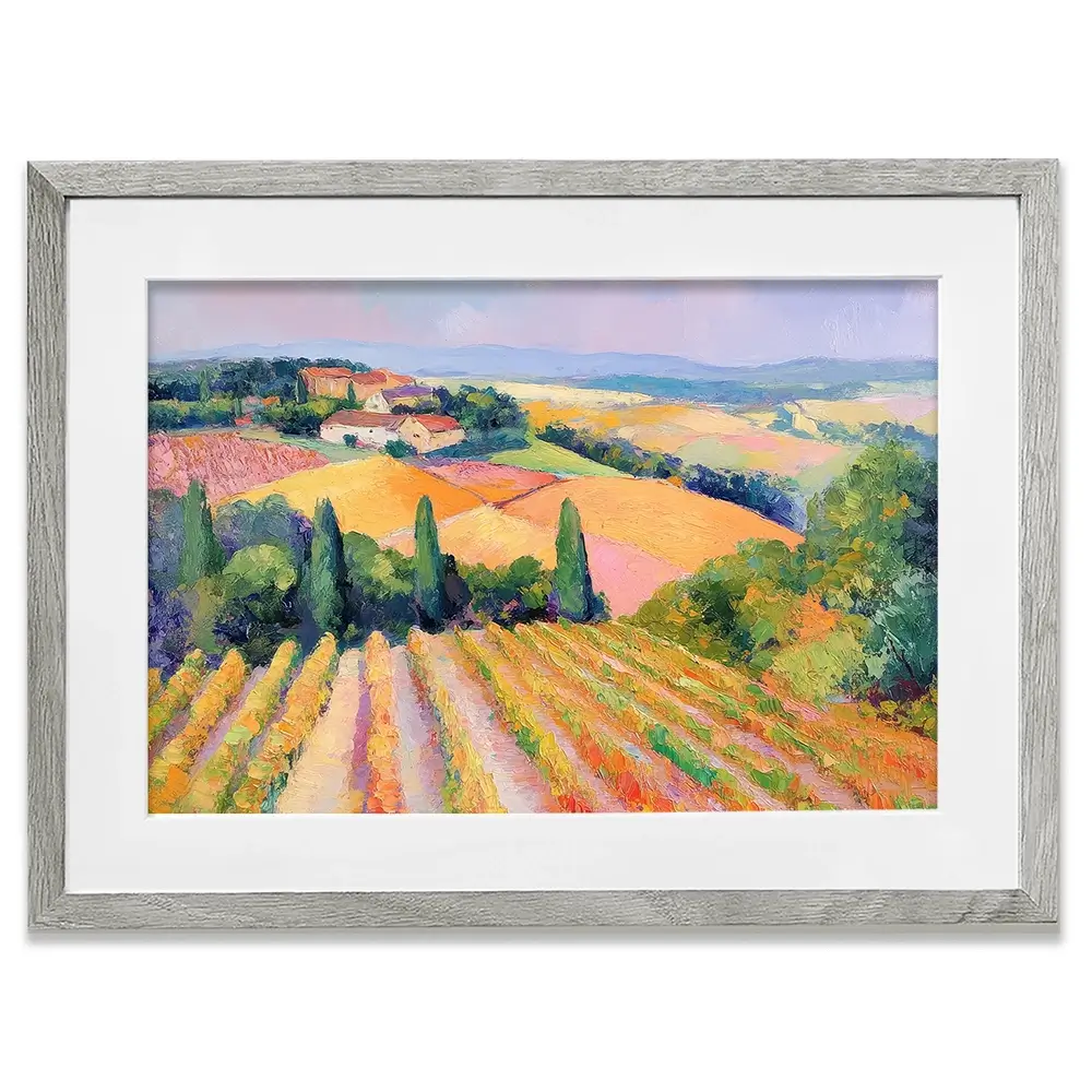 Rolling Vineyards Framed Art Print Rolling Vineyards Framed Art Print wall art product Tanya Ocean