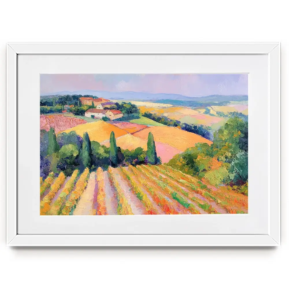 Rolling Vineyards Framed Art Print Rolling Vineyards Framed Art Print wall art product Tanya Ocean
