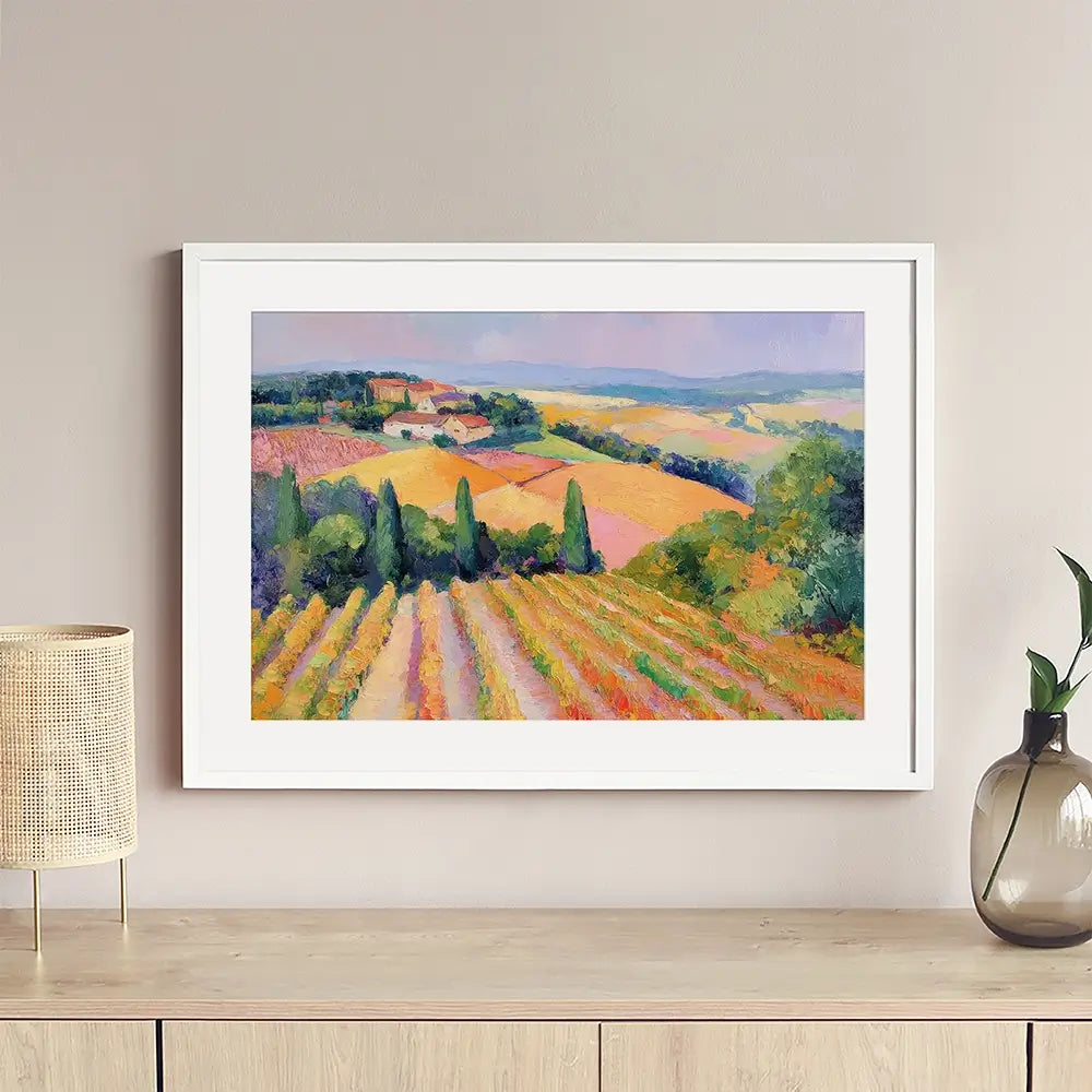 Rolling Vineyards Framed Art Print Rolling Vineyards Framed Art Print wall art product Tanya Ocean