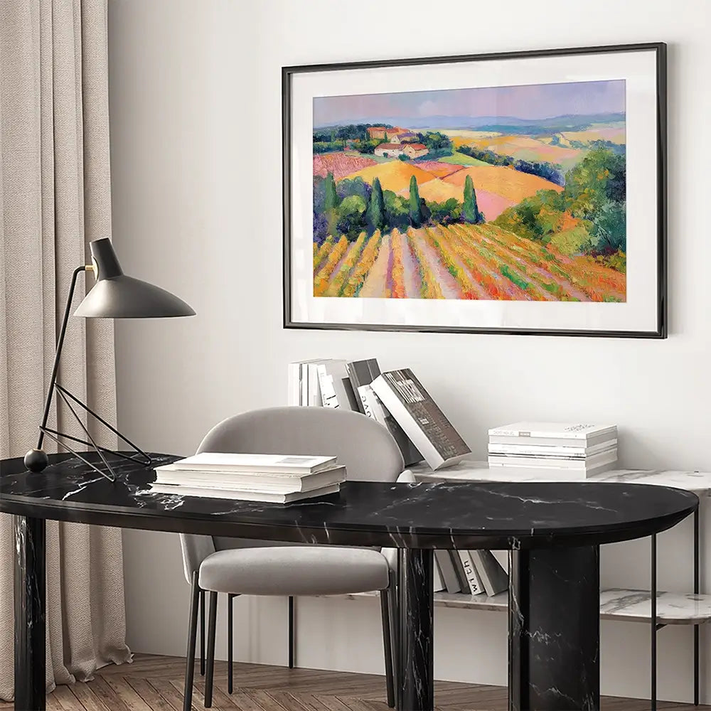 Rolling Vineyards Framed Art Print Rolling Vineyards Framed Art Print wall art product Tanya Ocean