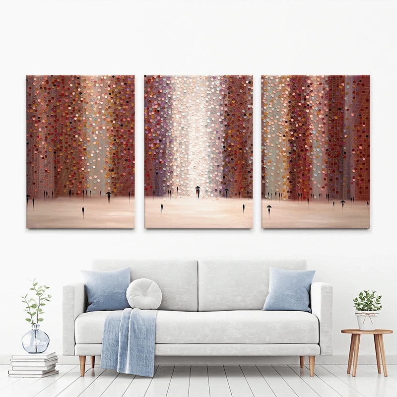 Romance And Rain Trio Canvas Print Romance And Rain Trio Canvas Print wall art product Ekaterina Ermilkina