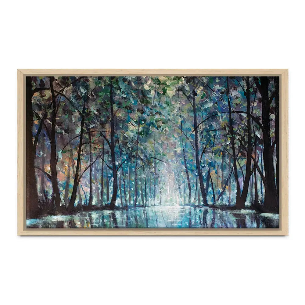 Romantic Rainy Blue Oversized Canvas Print Romantic Rainy Blue Oversized Canvas Print wall art product Art Print Shop
