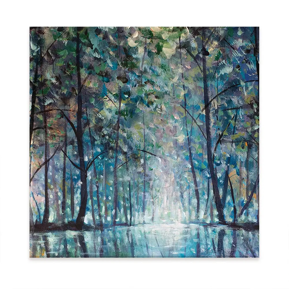 Romantic Rainy Blue Oversized Canvas Print Romantic Rainy Blue Oversized Canvas Print wall art product Art Print Shop
