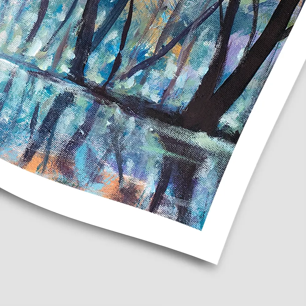 Romantic Rainy Blue Square Art Print Romantic Rainy Blue Square Art Print wall art product Valery Rybakow / Shutterstock
