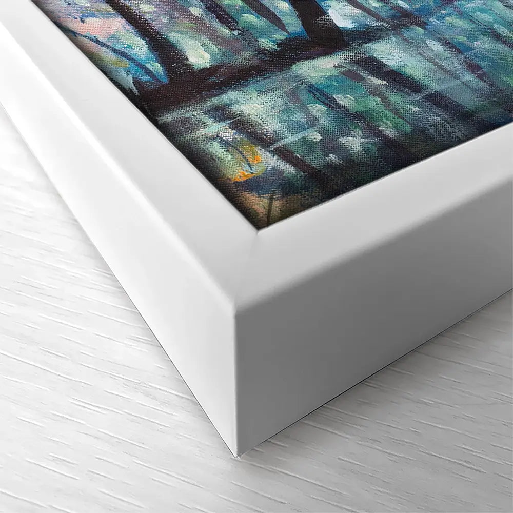 Romantic Rainy Blue Square Canvas Print Romantic Rainy Blue Square Canvas Print wall art product Valery Rybakow / Shutterstock