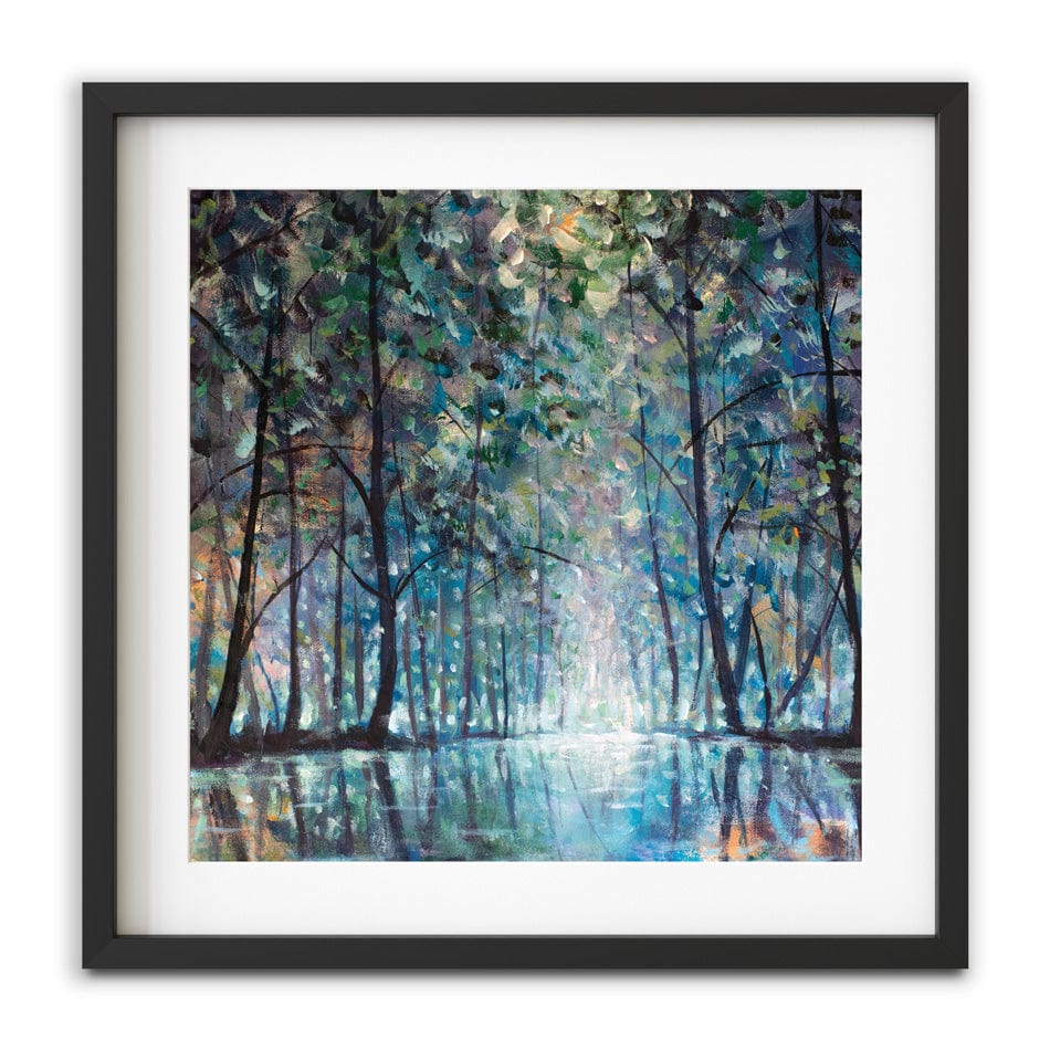 Romantic Rainy Blue Square Framed Art Print wall art product Valery Rybakow / Shutterstock