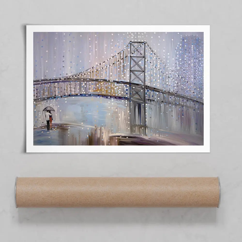 Romantic Rainy Date Art Print Romantic Rainy Date Art Print wall art product Ekaterina Ermilkina