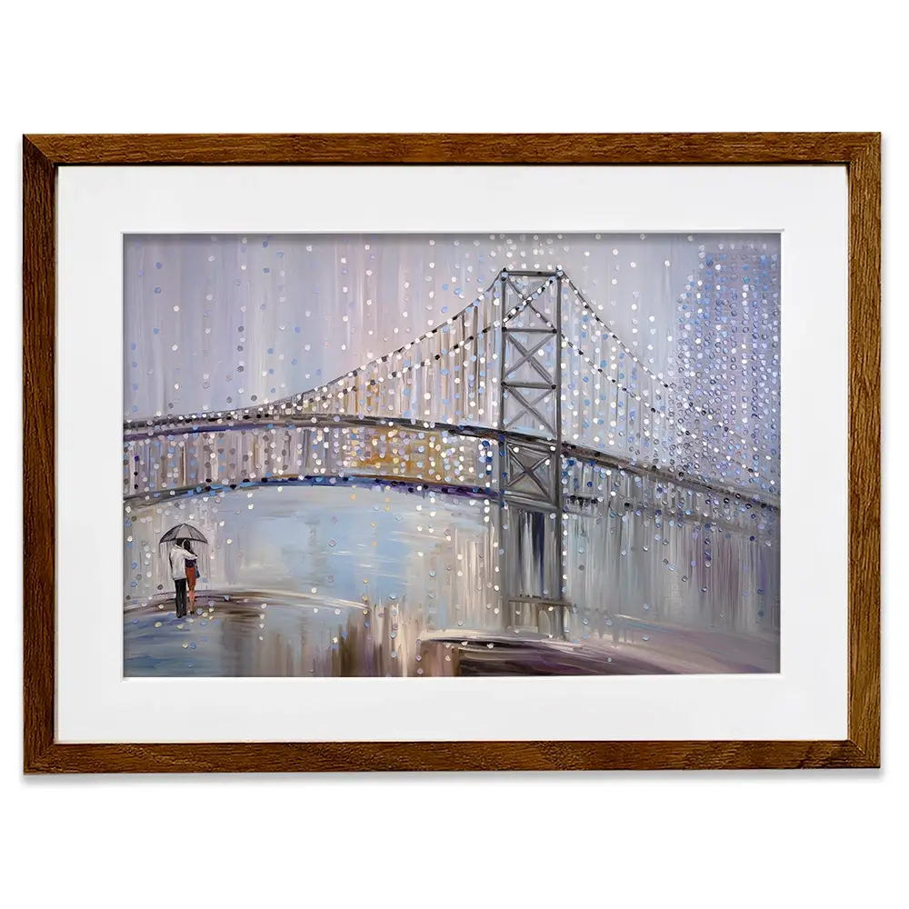 Romantic Rainy Date Framed Art Print Romantic Rainy Date Framed Art Print wall art product Ekaterina Ermilkina
