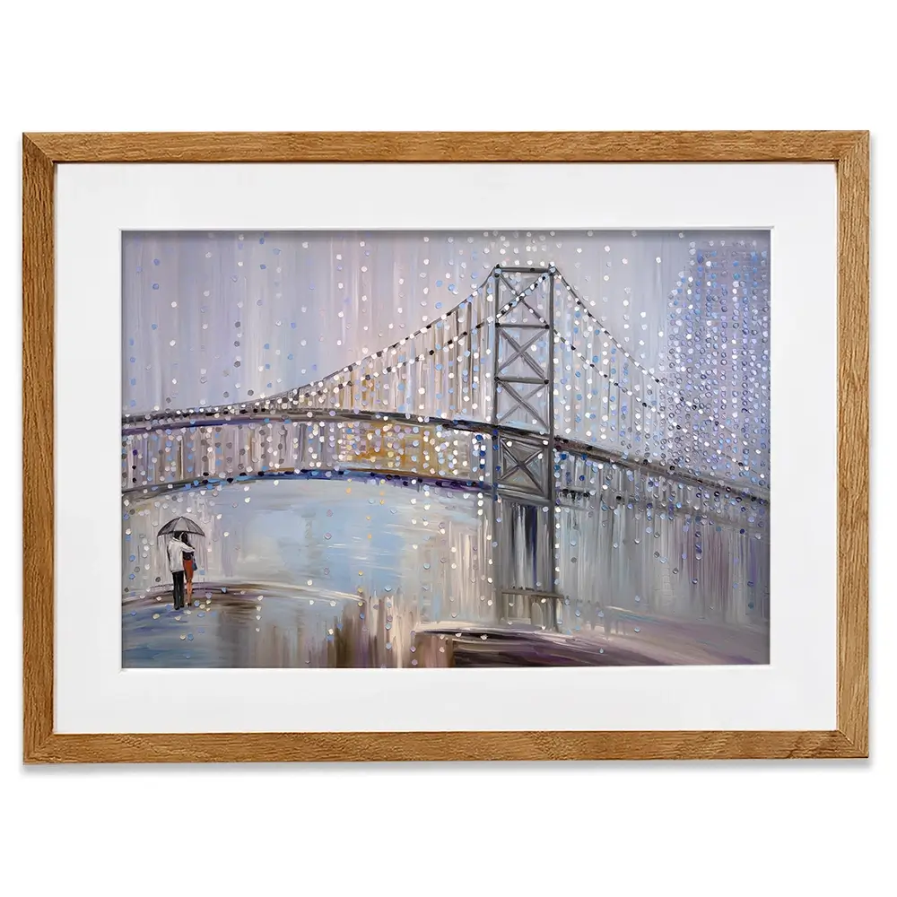 Romantic Rainy Date Framed Art Print Romantic Rainy Date Framed Art Print wall art product Ekaterina Ermilkina