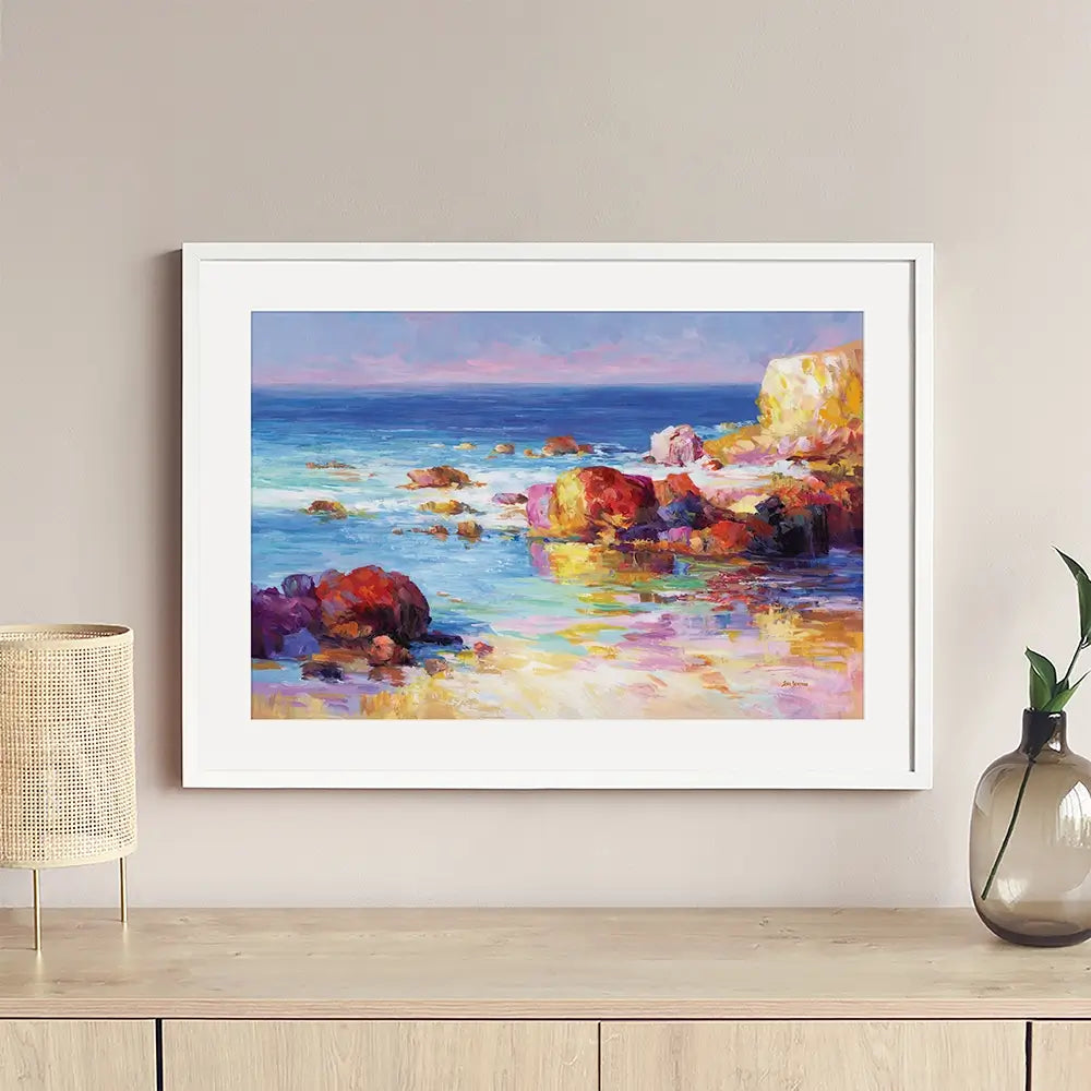 Romantic Seascape Impressions Framed Art Print Romantic Seascape Impressions Framed Art Print wall art product Leon Devenice