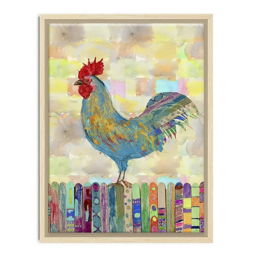 Rooster On A Fence Canvas Print Rooster On A Fence Canvas Print wall art product Ingrid Blixt
