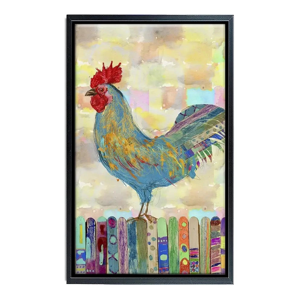 Rooster On A Fence Canvas Print Rooster On A Fence Canvas Print wall art product Ingrid Blixt