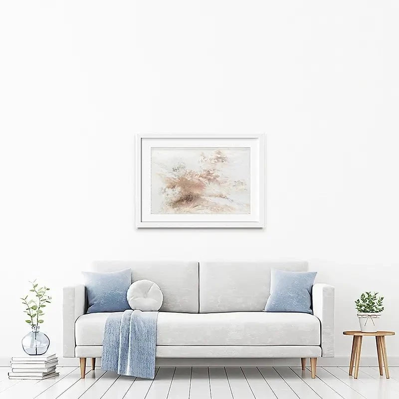 Rose Gold Snow Framed Art Print Rose Gold Snow Framed Art Print wall art product Alyson Storms - Independent