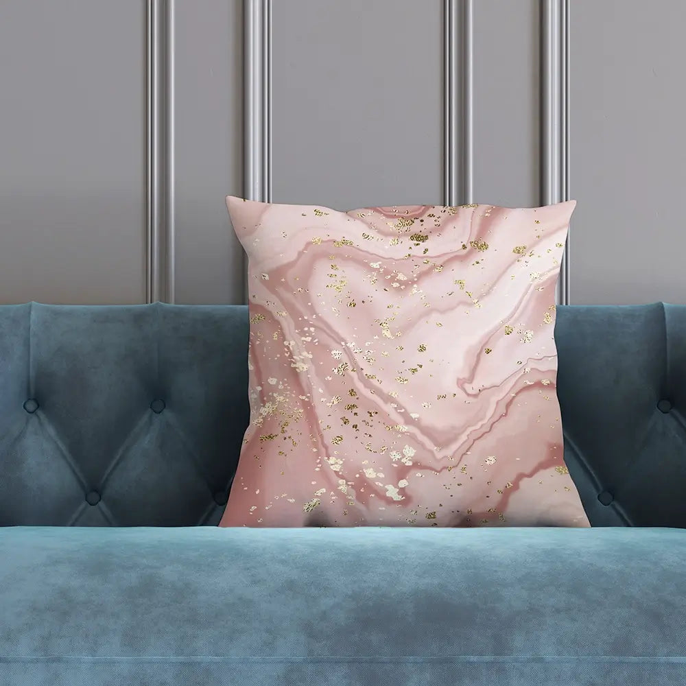 Rose Marble Speckles Cushion Rose Marble Speckles Cushion wall art product NikaMooni / Shutterstock