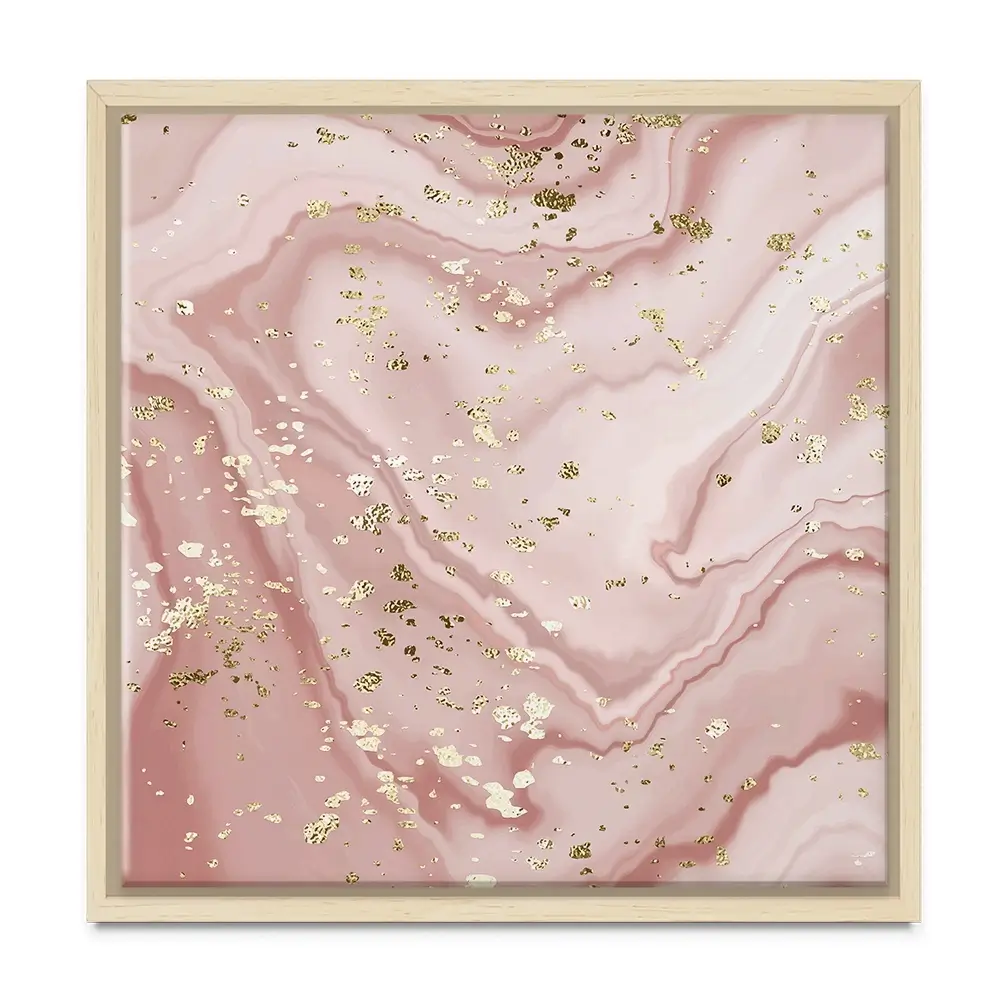 Rose Marble Speckles Square Canvas Print Rose Marble Speckles Square Canvas Print wall art product NikaMooni / Shutterstock