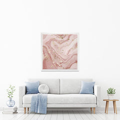 Rose Marble Speckles Square Canvas Print wall art product NikaMooni / Shutterstock
