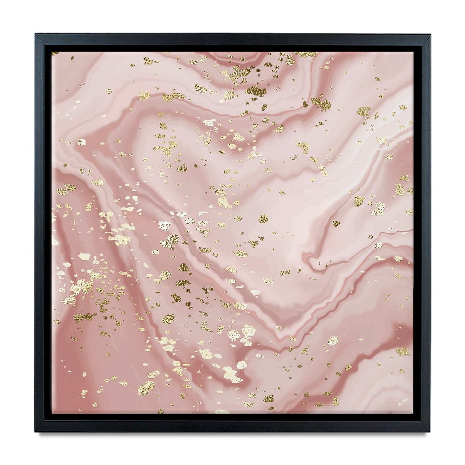 Rose Marble Speckles Square Canvas Print wall art product NikaMooni / Shutterstock