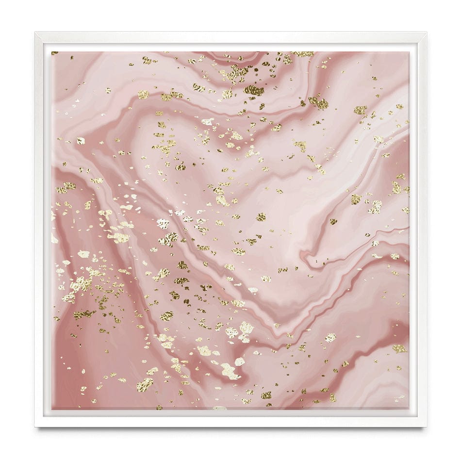 Rose Marble Speckles Square Canvas Print wall art product NikaMooni / Shutterstock