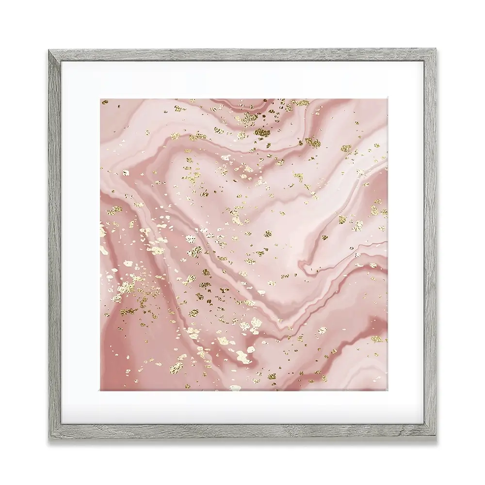 Rose Marble Speckles Square Framed Art Print Rose Marble Speckles Square Framed Art Print wall art product NikaMooni / Shutterstock