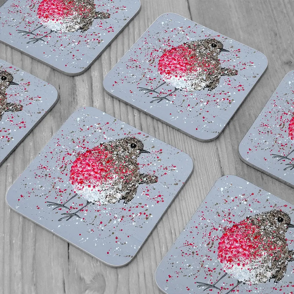 Rosie Robin Coaster Set Rosie Robin Coaster Set wall art product Jo Gough