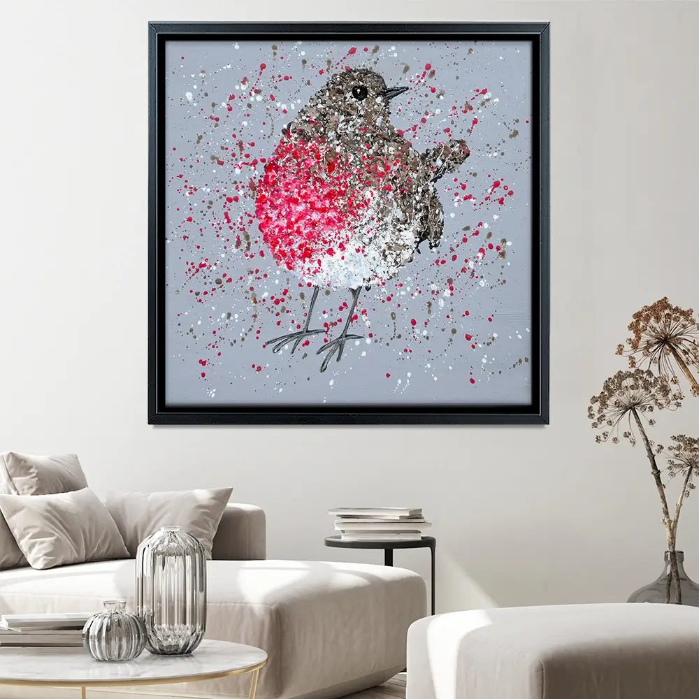 Rosie Robin Square Canvas Print Rosie Robin Square Canvas Print wall art product Jo Gough