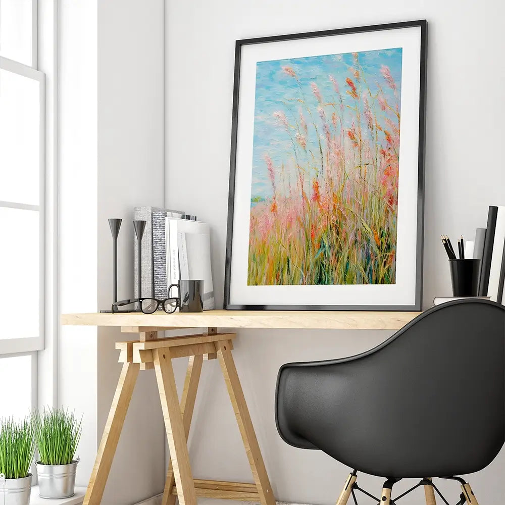 Rough Painted Grass Framed Art Print Rough Painted Grass Framed Art Print wall art product Treechild