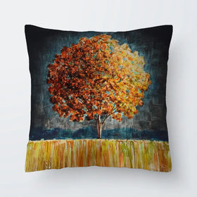 Rounded Orange Tree Cushion Rounded Orange Tree Cushion wall art product Art Print Shop