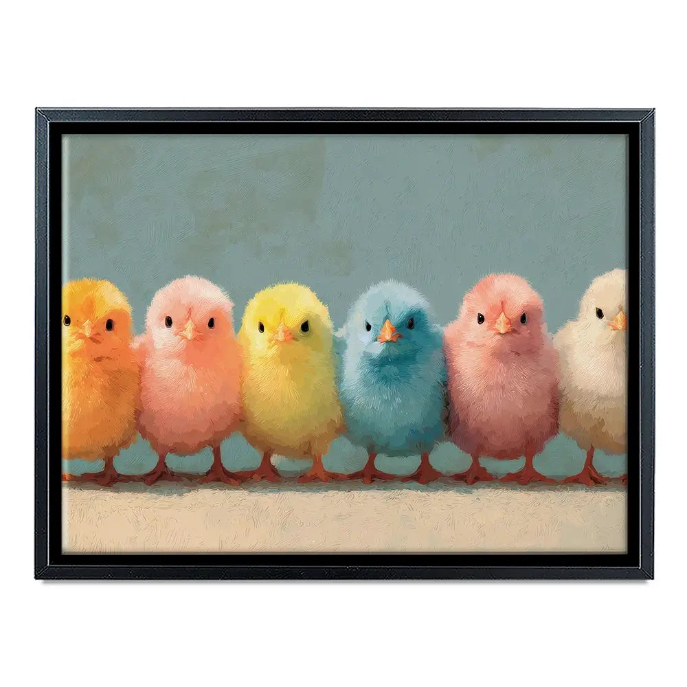Row Of Chicks Canvas Print Row Of Chicks Canvas Print wall art product Petals Prints Design - Independent