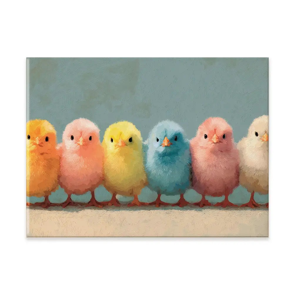 Row Of Chicks Canvas Print Row Of Chicks Canvas Print wall art product Petals Prints Design - Independent