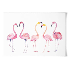 Row Of Flamingos Art Print Row Of Flamingos Art Print wall art product Naticka / Shutterstock