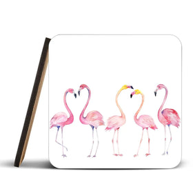 Row Of Flamingos Coaster Set Row Of Flamingos Coaster Set wall art product Naticka / Shutterstock